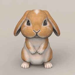 Cute Floppy eared Rabbit 3d model