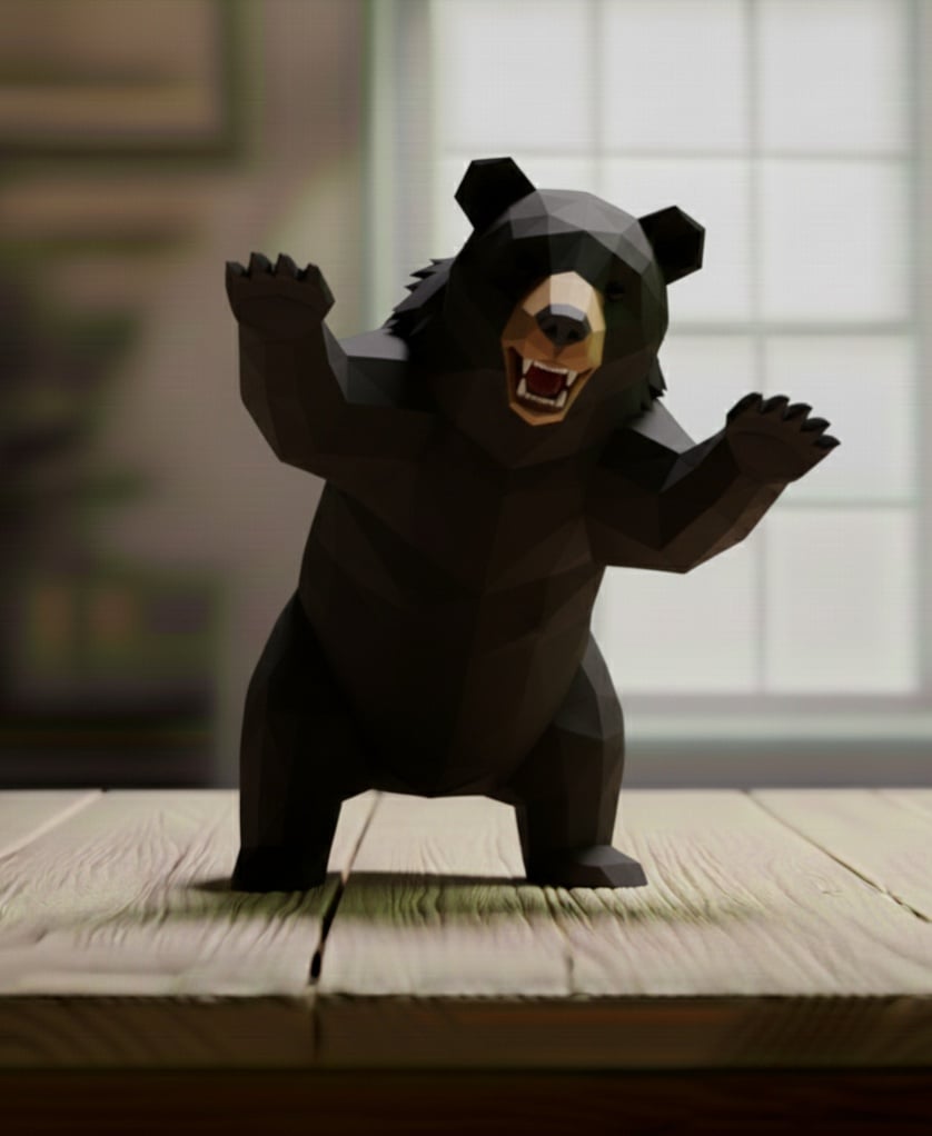 bear lowpoly 3d model