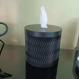 Tissue box with twist lock lid 3d model