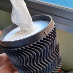 Tissue box with twist lock lid 3d model