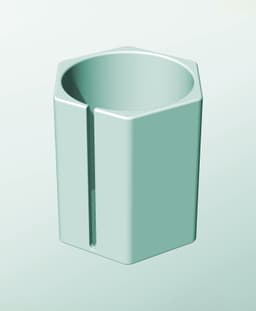CH162-210-S Modular Stacking slotted container for home decor 3d model