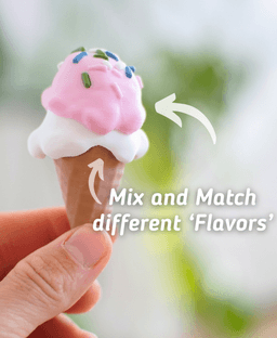 Ludo Ice Cream Clicker - 3d printed Fidget ice cream cone 3d model