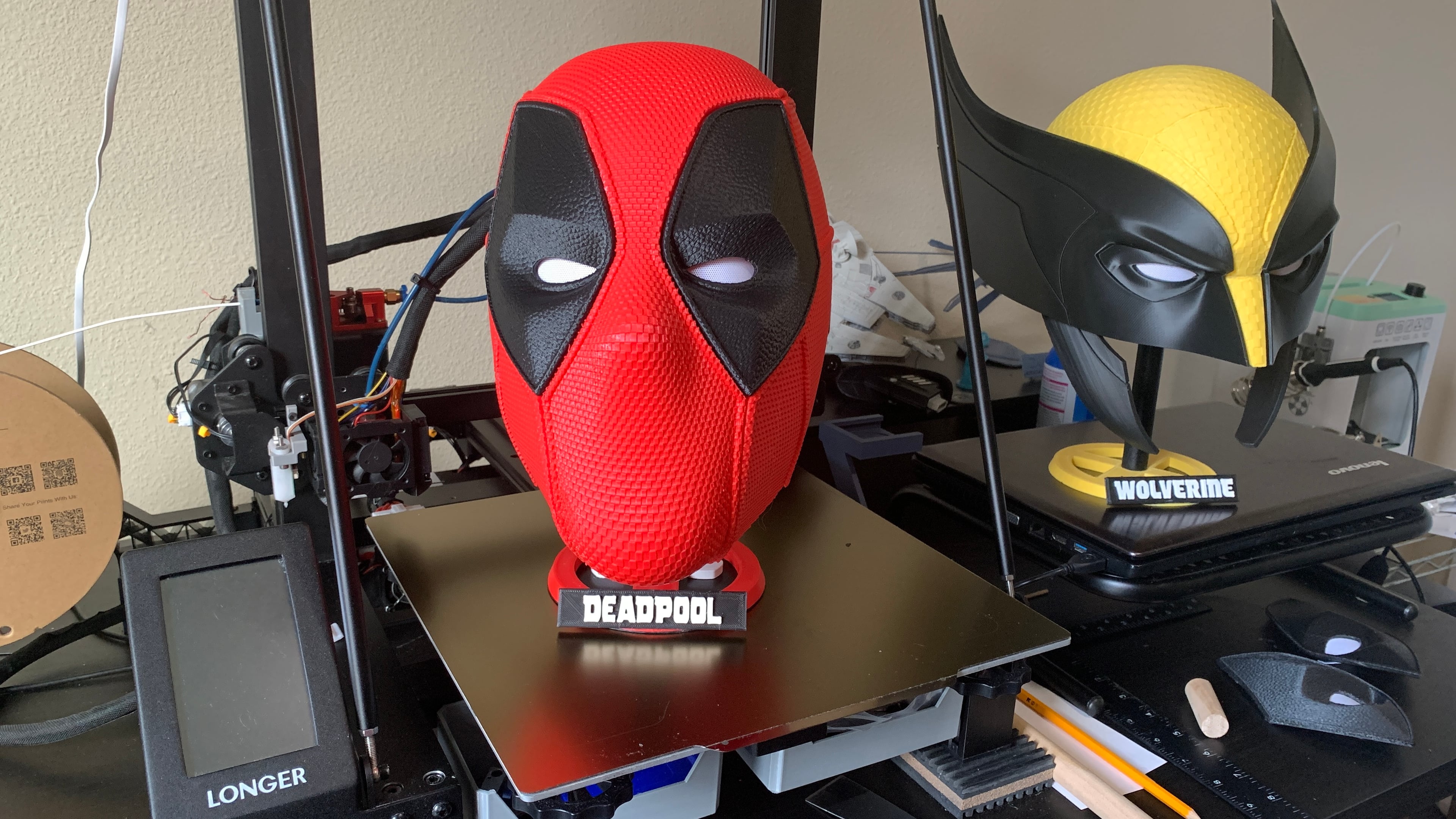 Deadpool Helmet stand 3d model