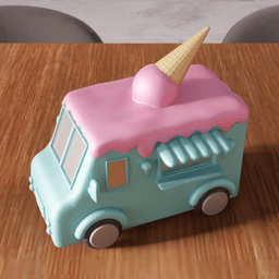 Stylized Ice Cream Truck 3d model