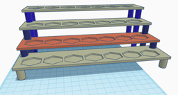 4 Tier Dice Display Shelf 3d model