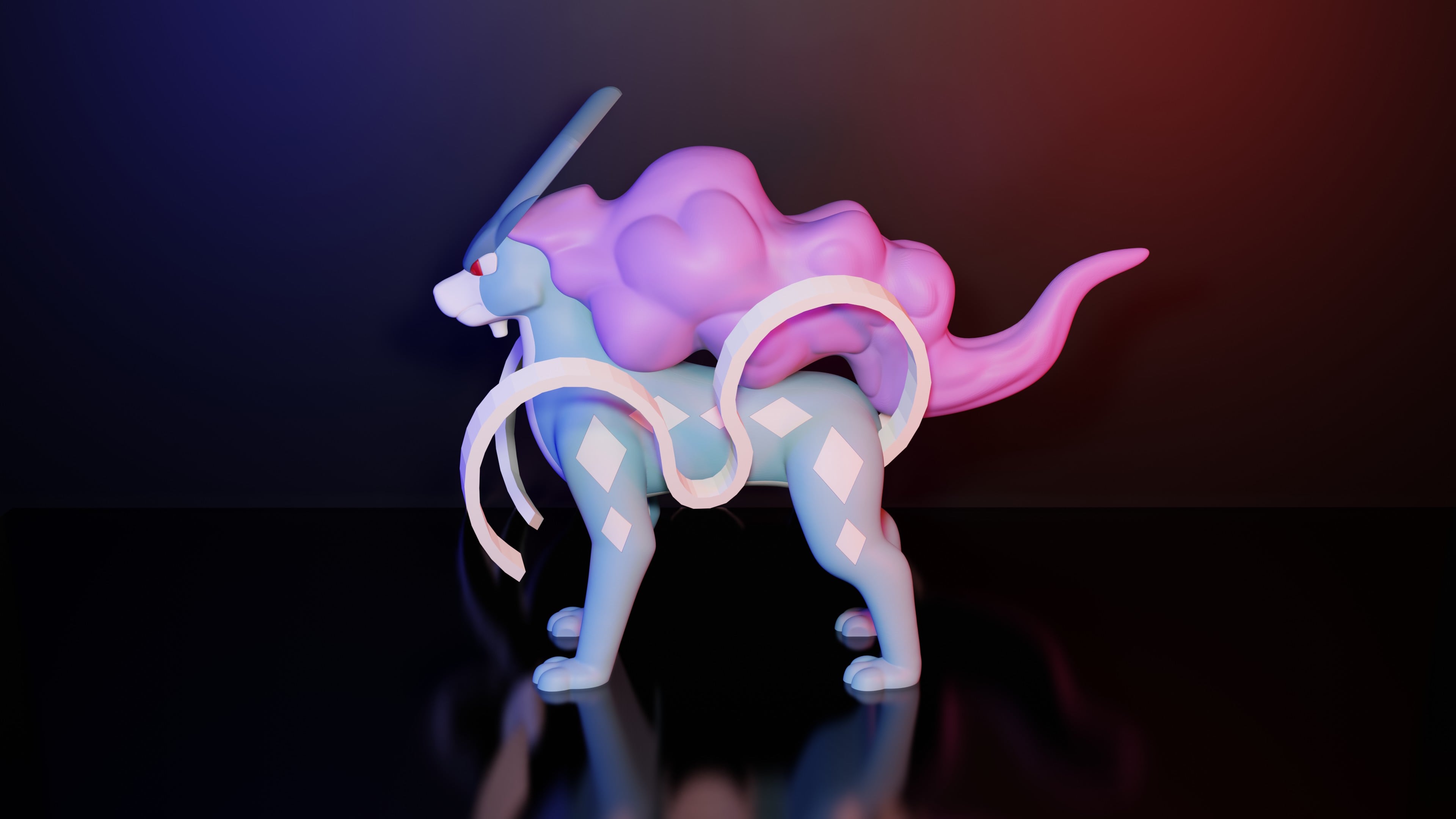 Suicune By Colors 3d model