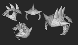 Dragon Helmet for cat 3d model