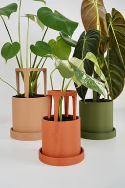 STEMRA Planter with Matching Plant Stakes 3d model