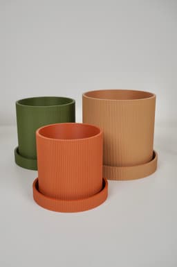 STEMRA Planter with Matching Plant Stakes 3d model