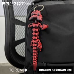 Articulated Dragon Keychain 020 3d model