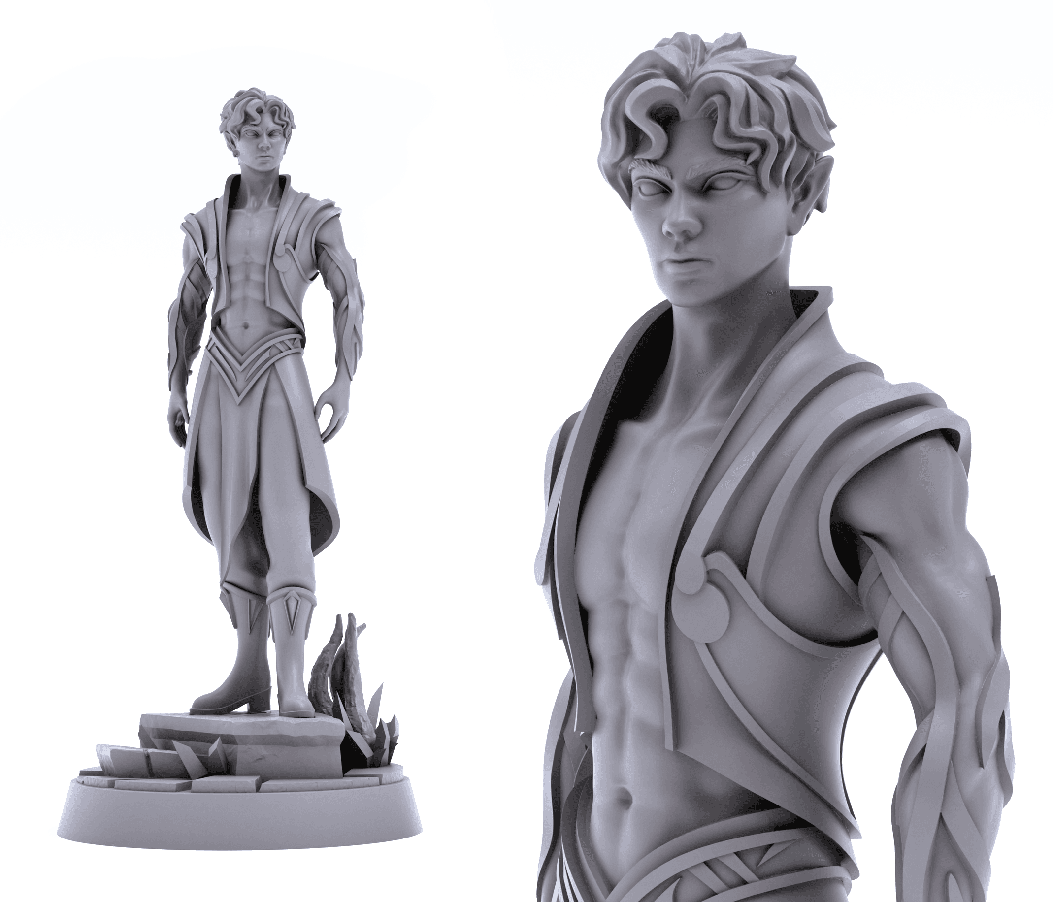 The Baron | Young Elf / Air Genasi Male Noble 3d model