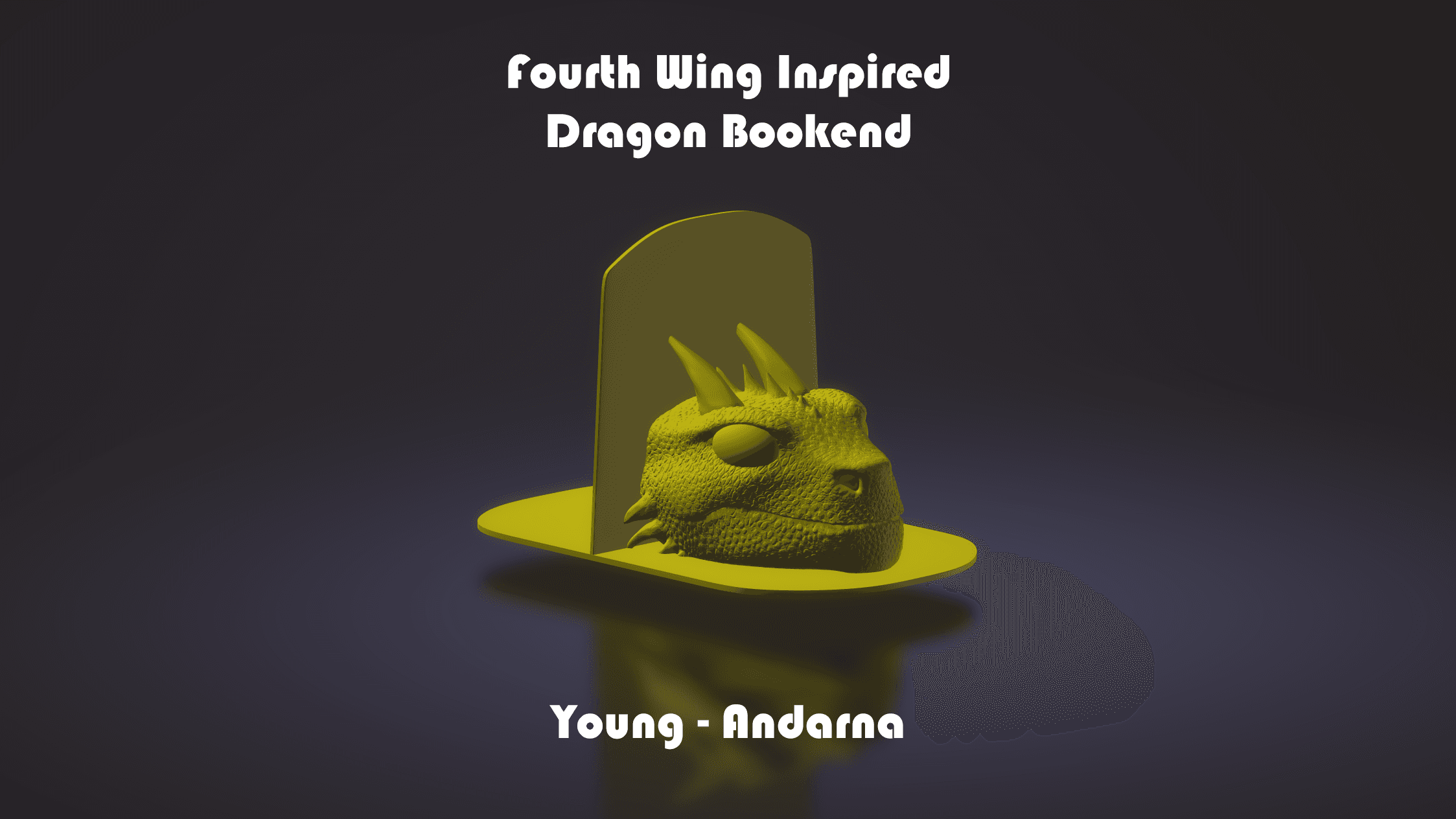 Dragon Head Book End - Young - Andarna Fourth Wing Inspired 3d model