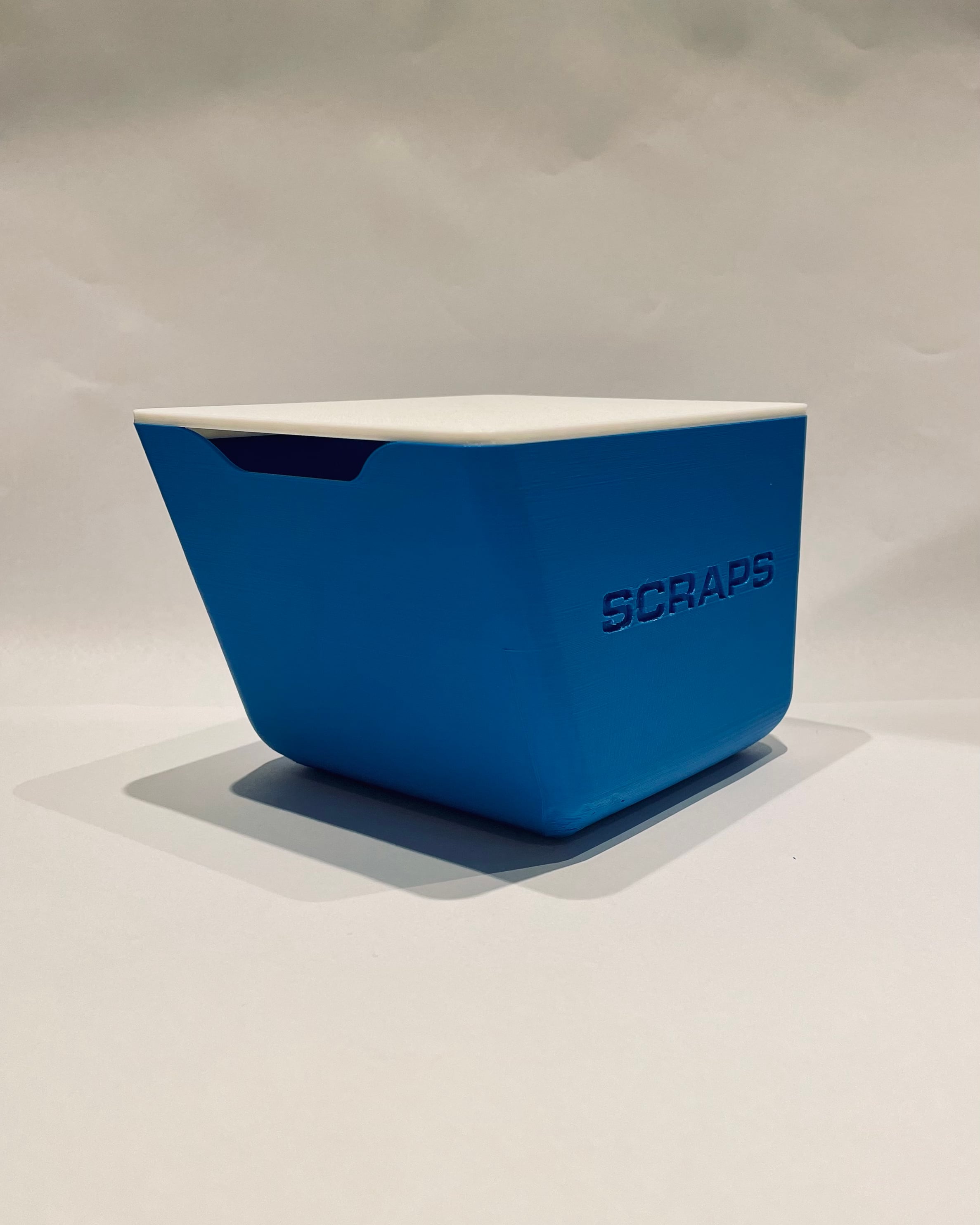 Scrap container with sliding lid 3d model