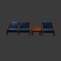 Modern Living Room Furniture Set 3d model