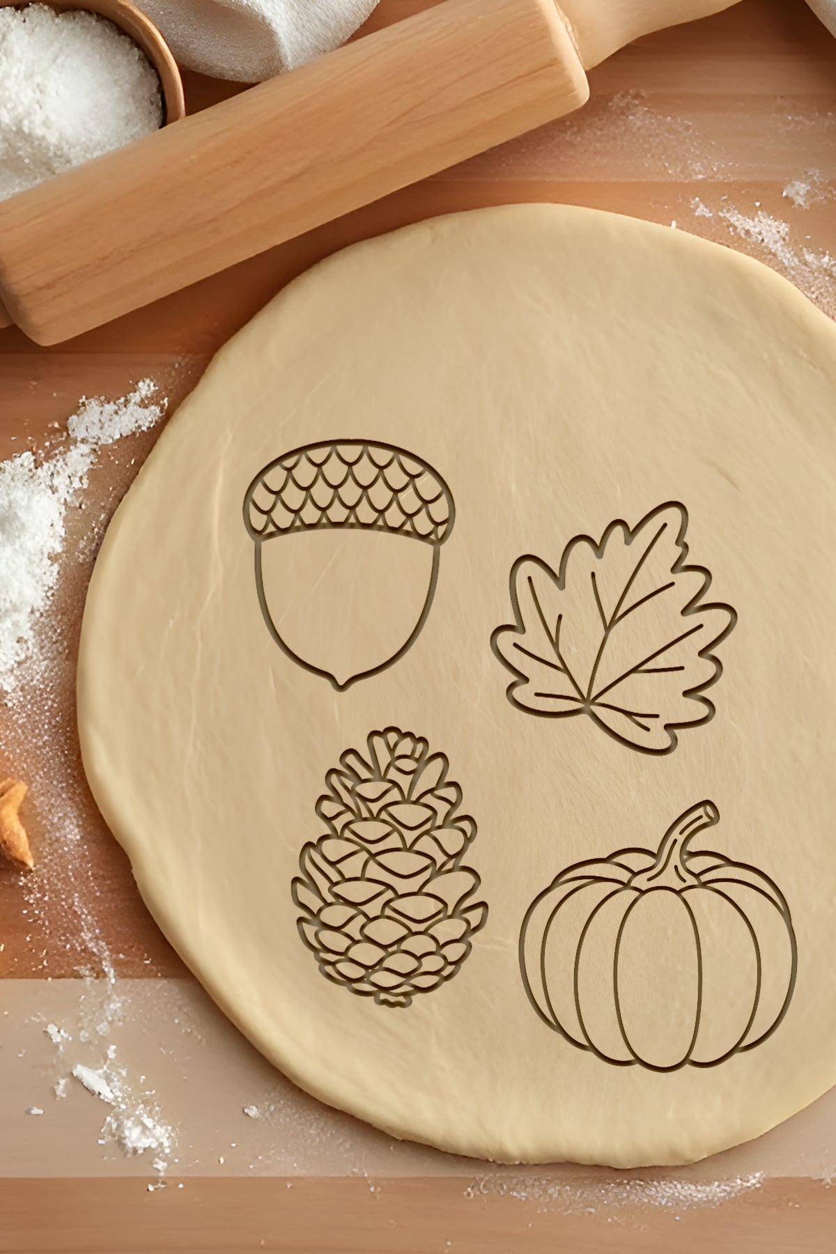 Autumn Set Cookie Cutter, Biscuit Cutter 3d model