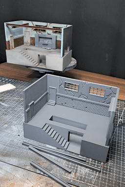 1/64 Diorama Garage ( pla ) 3d model