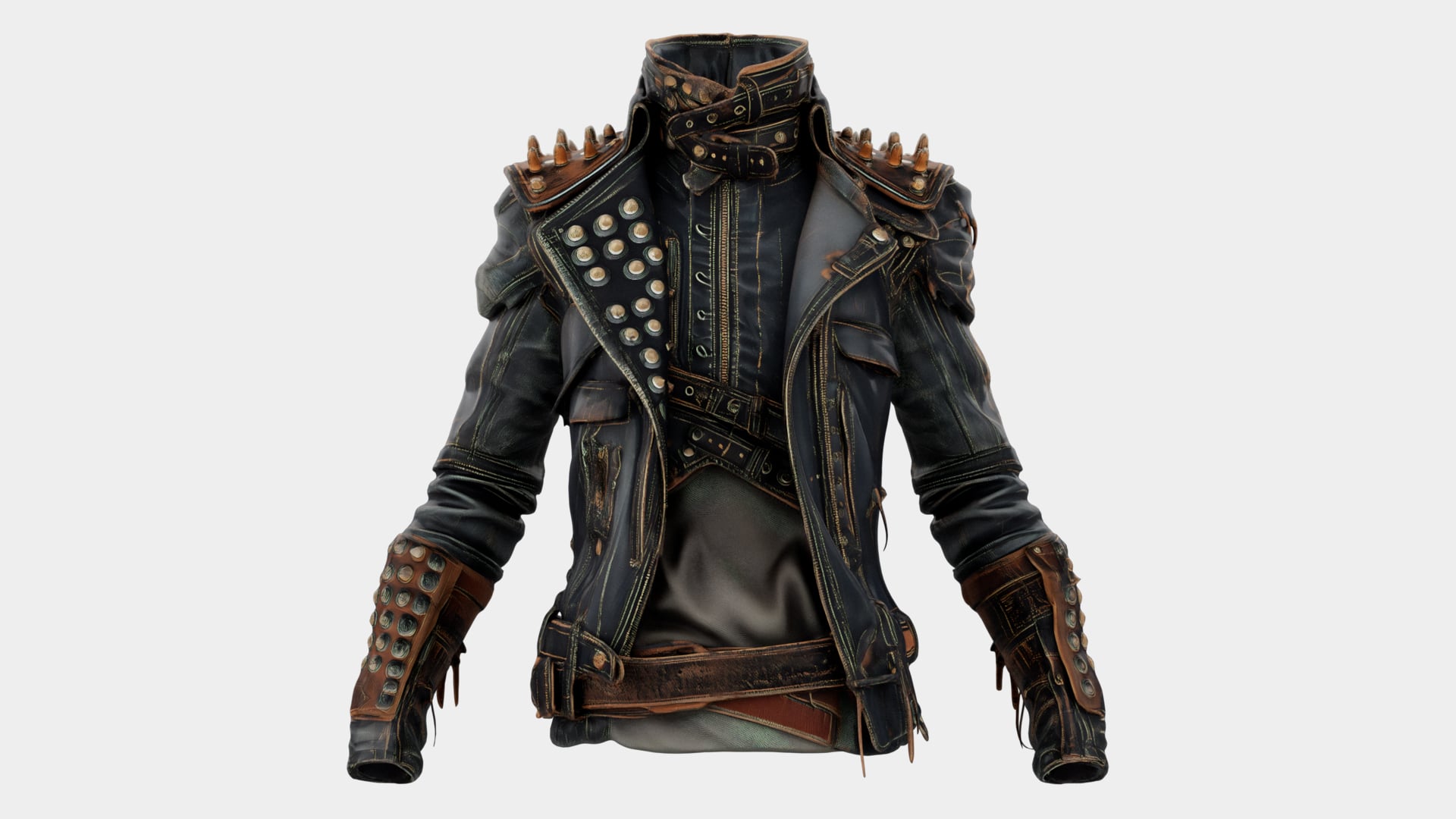 Denim Leather Jacket 3d model