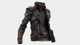 Denim Leather Jacket 3d model