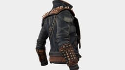 Denim Leather Jacket 3d model