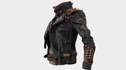 Denim Leather Jacket 3d model