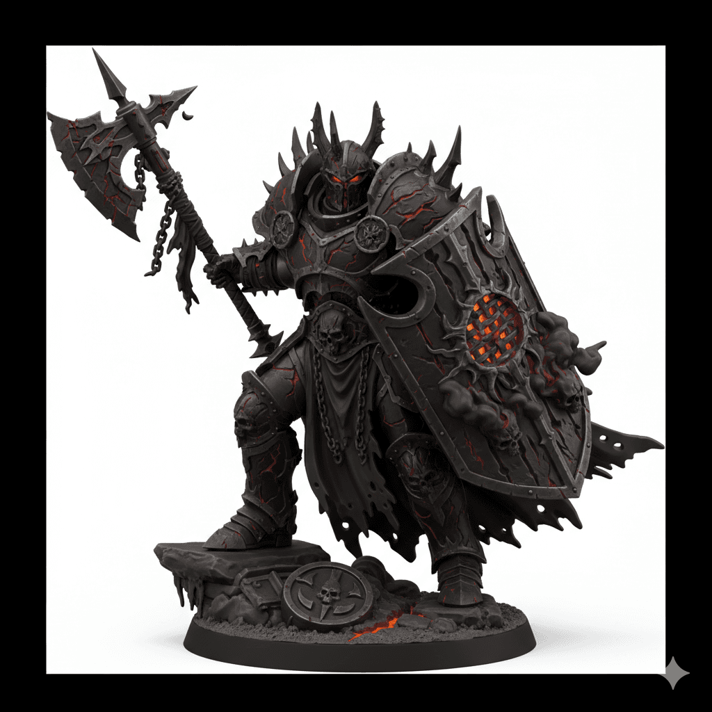 Chaos Knight Furnace Shield Printable STL File 3d model