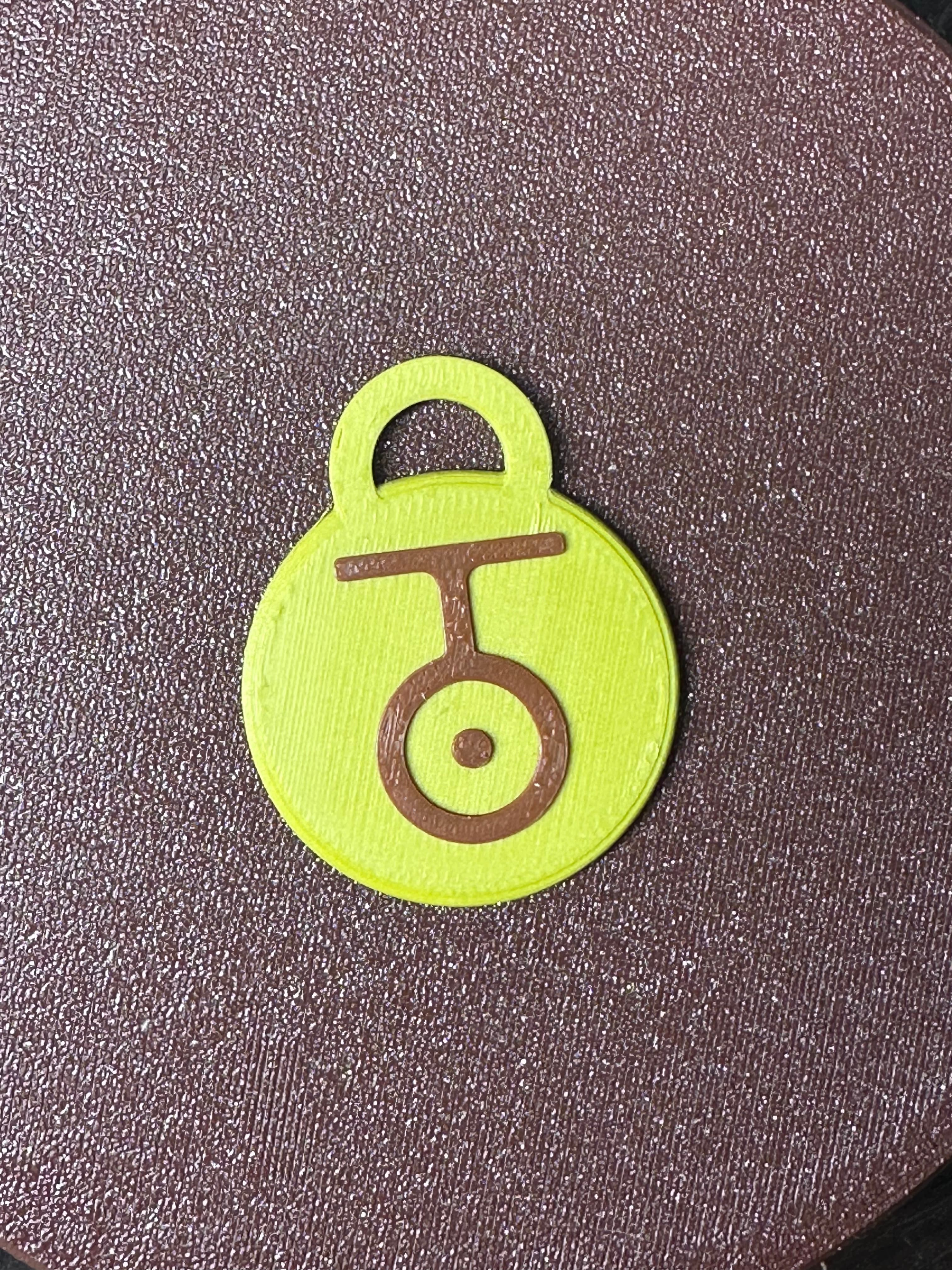 POKEMON UNOWN MMU KEYCHAIN OR BAG PULL “T” 3d model