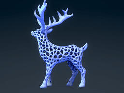 Deer Voronoi 3d model