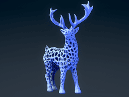 Deer Voronoi 3d model