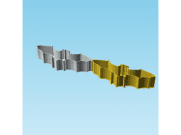 Bat 004F, nestable box (v2) 3d model