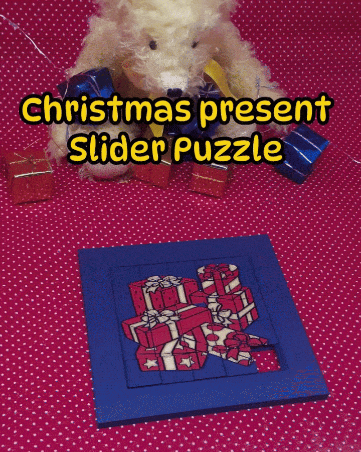 Christmas Present Slider Puzzle 3d model