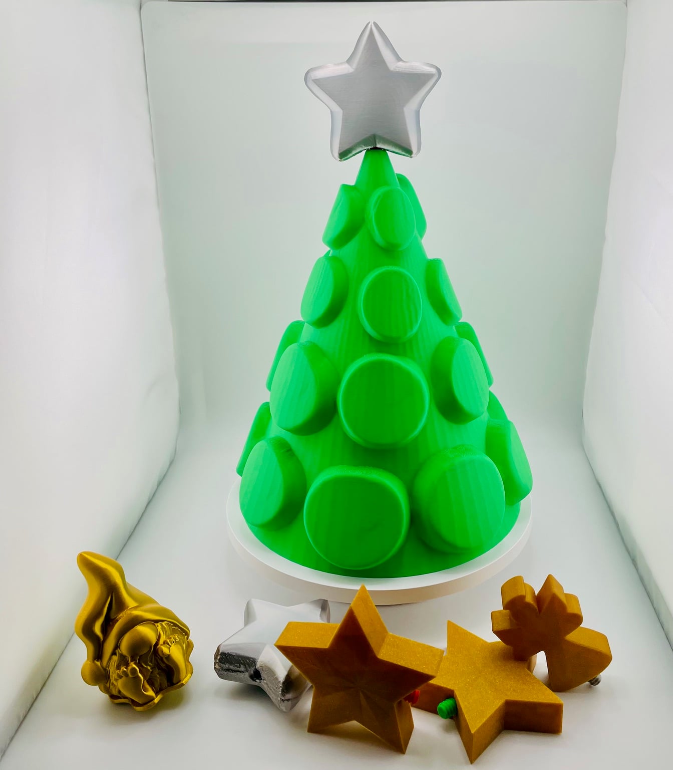 Christmas Tree Decor with Multiple Toppers 3d model