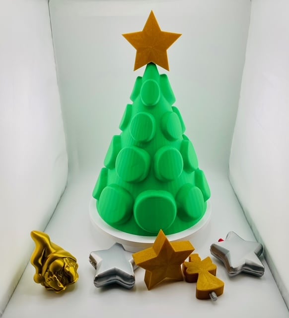 Christmas Tree Decor with Multiple Toppers 3d model