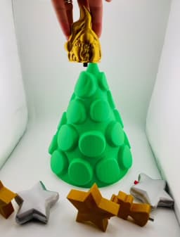 Christmas Tree Decor with Multiple Toppers 3d model