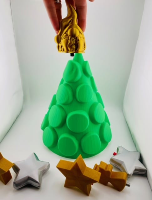 Christmas Tree Decor with Multiple Toppers 3d model