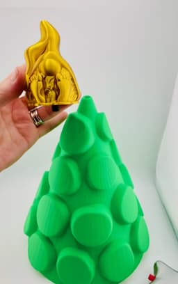 Christmas Tree Decor with Multiple Toppers 3d model