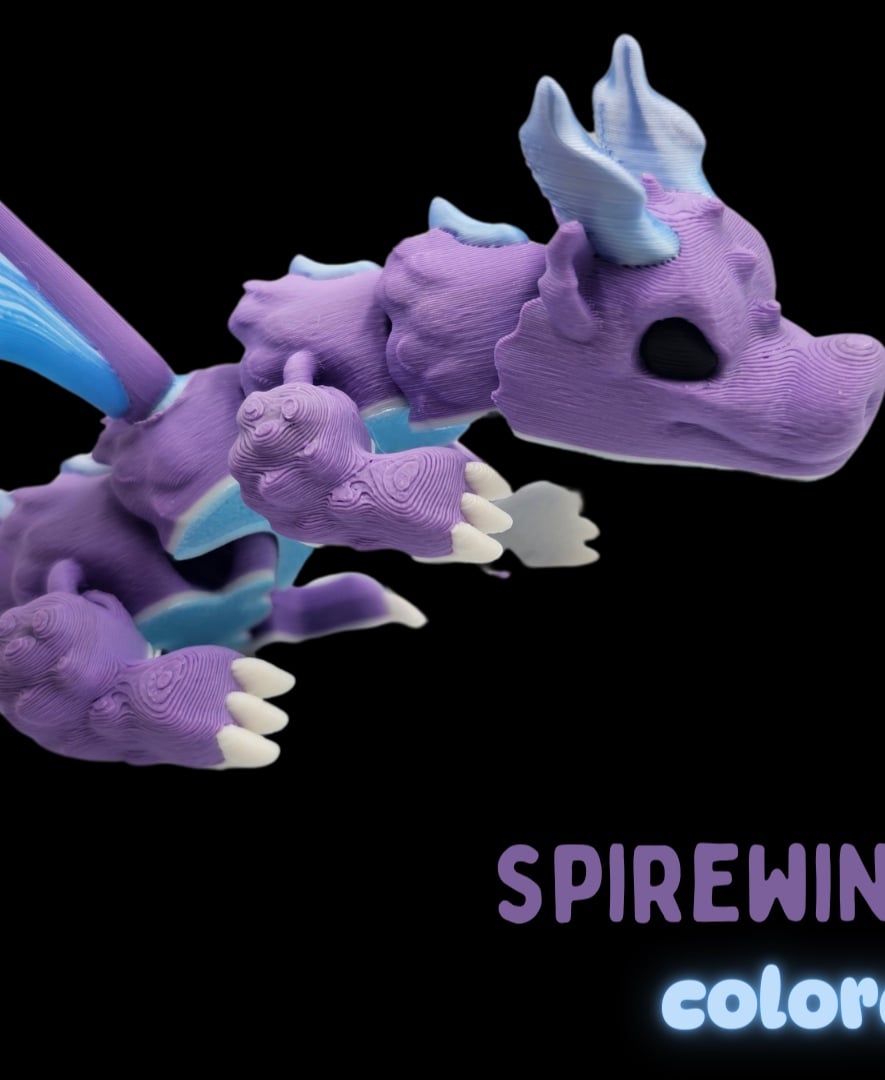 Spirewing Dragon - Flexi 3d model