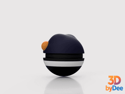 Croagunk Poke Ball 3d model