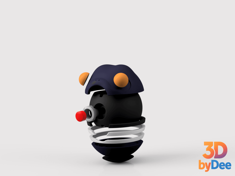 Croagunk Poke Ball 3d model
