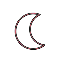 Crescent Moon Cookie Cutter STL File - 4 inches 3d model