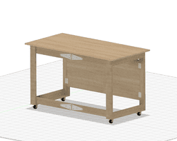 Folding Work Table Assembly by ArchimeDesign 3d model