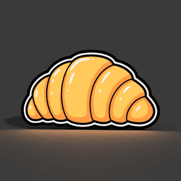 Croissant Lightbox LED Lamp 3d model