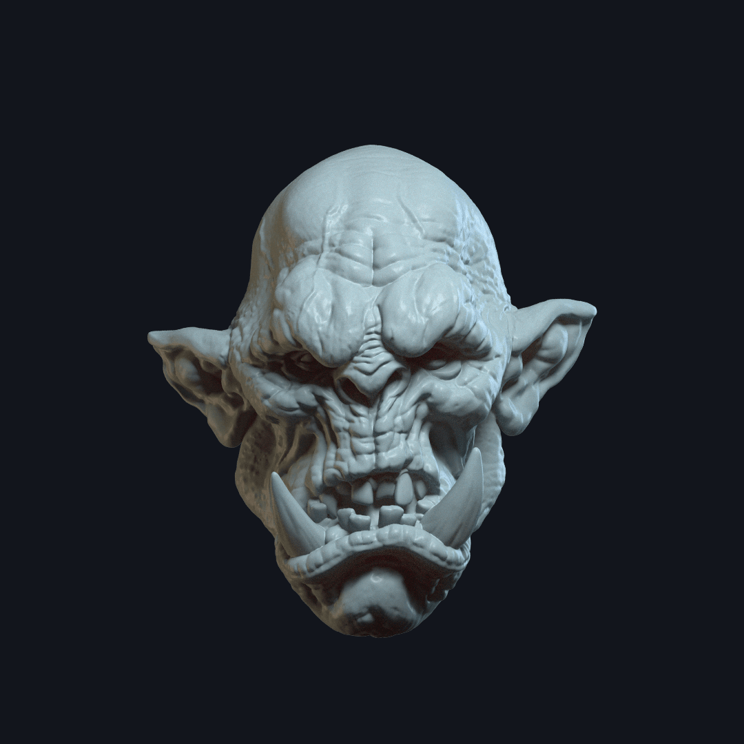 Ogre_v2_Action figure Head 3d model