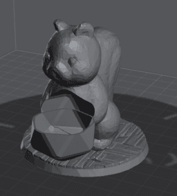 Cute Squirrel D20 Dice Guardian 3d model