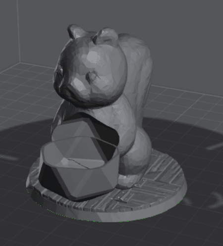 Cute Squirrel D20 Dice Guardian 3d model