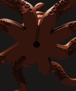 Kraken Tentacle Lamp Stand | Cthulhu Octopus Light Base 3d model