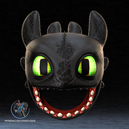 Toothless Mask 3D Printer STL File 3d model