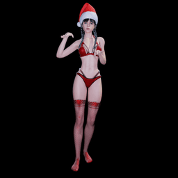 Wednesday Christmas Girl v2 3d model