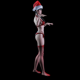 Wednesday Christmas Girl v2 3d model