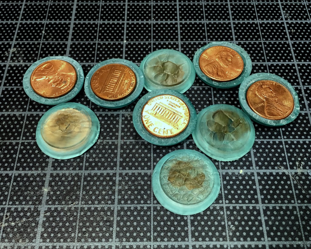 25mm Stone, Recessed Miniature Bases 3d model