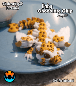 Baby Chocolate Chip Cookie Dragon 3d model